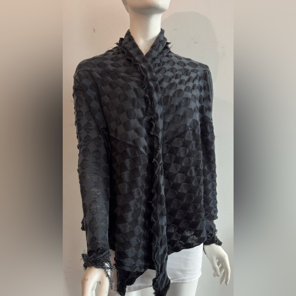 All Saints merino wool Gray and Black Patterned cardigan